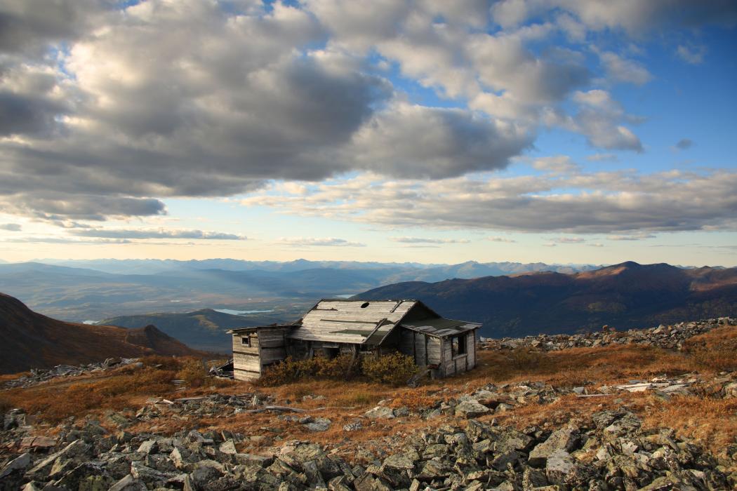 Keno Hill Prospectors Cabin near the AurMac Royalty area Keno Hill Prospectors Cabin near AurMac Project